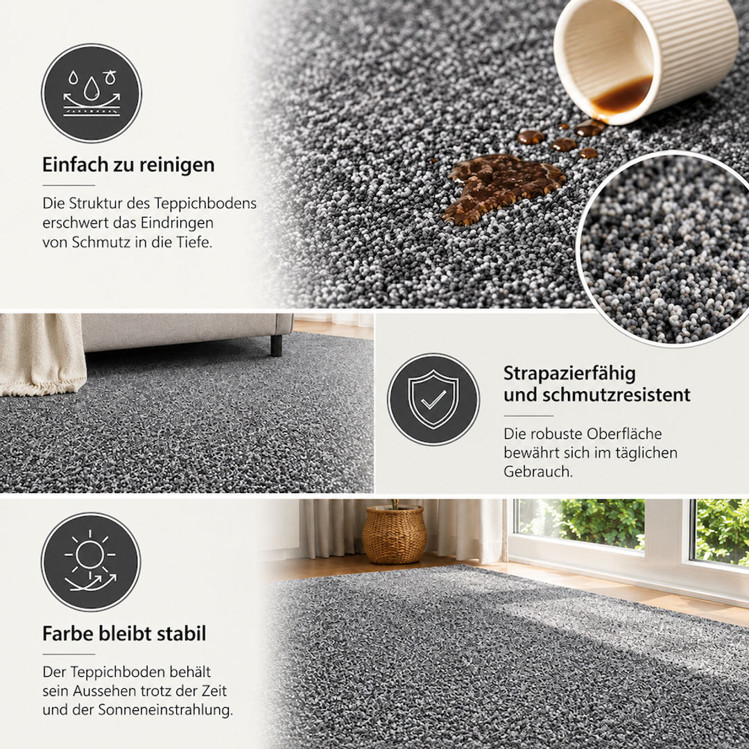 Objekt-Teppichboden Superstar nach Maß – hoch strapazierfähige Schlingenware - miniatura 4