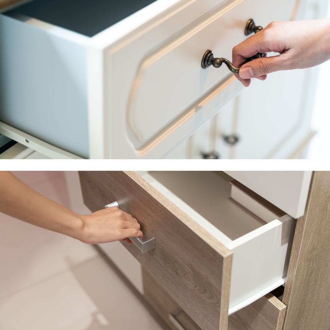 REJS Prowadnica rolkowa do szuflad - komplet (lewa + prawa) + wkręty - miniatura 4