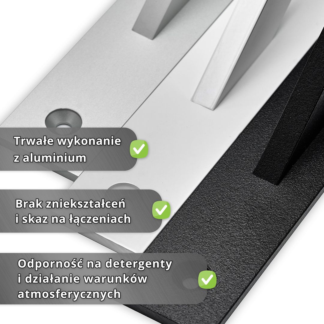 FEST Mocny aluminiowy wspornik uchwyt półki - komplet + wkręty - miniatura 3