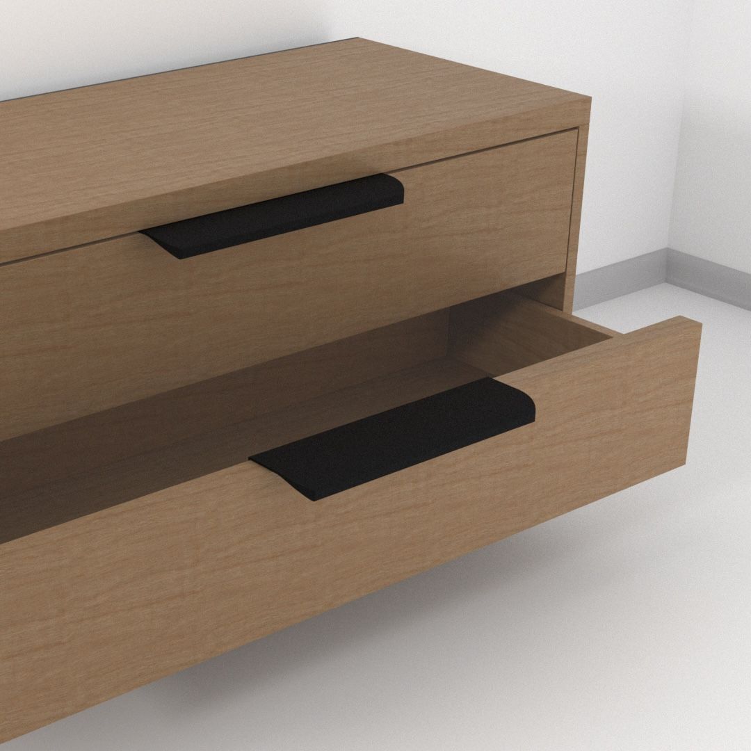 FEST FE9 Oval - Aluminiowy uchwyt meblowy krawędziowy do mebli + wkręty - miniatura 4