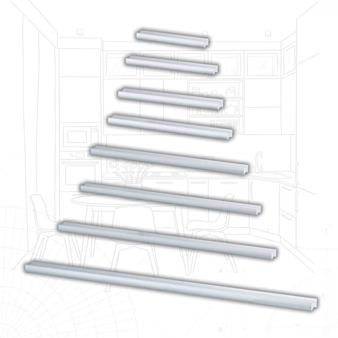 FEST FE13 - Aluminiowy uchwyt meblowy przykręcany do mebli + wkręty - miniatura 7