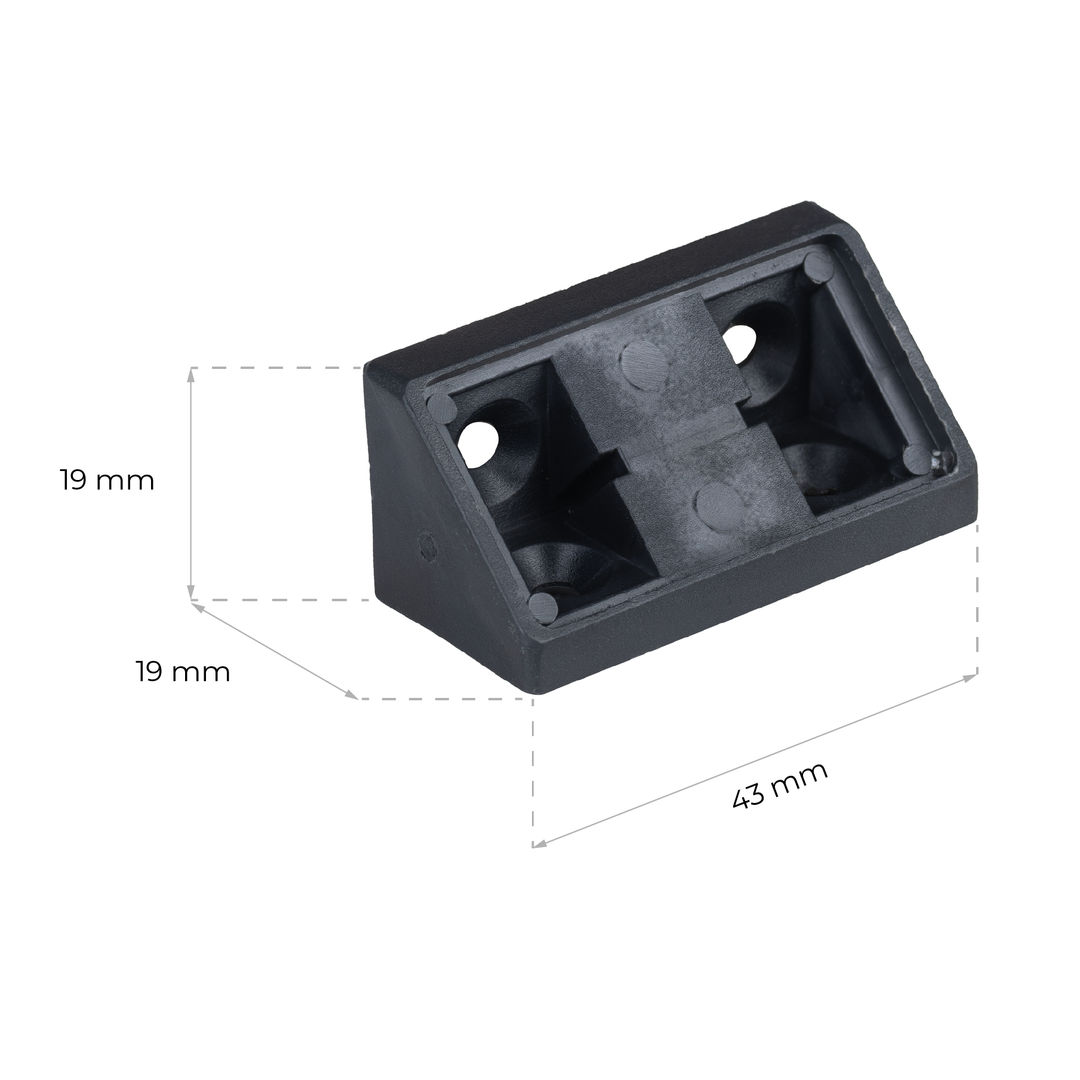 Podwójny kątownik meblowy konstrukcyjny z wkrętami - łącznik montażowy do mebli i półek - miniatura 5