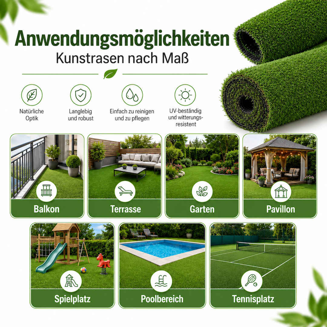 Kunstrasen nach Maß – für Balkon, Terrasse und Garten - miniatura 6