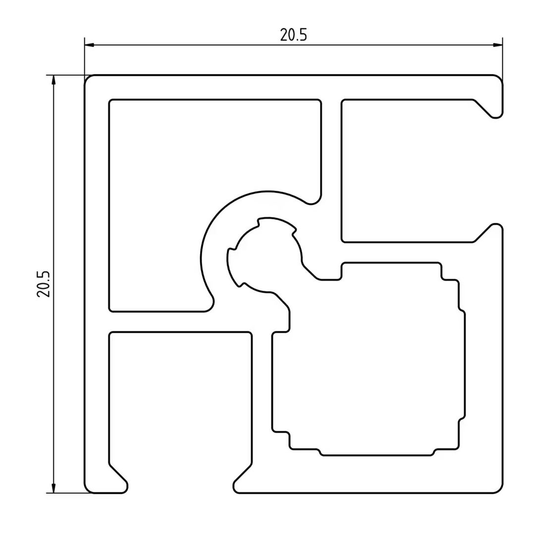 Front meblowy - ramka aluminiowa kątowa ze szkłem - Konfigurator na wymiar - miniatura 5