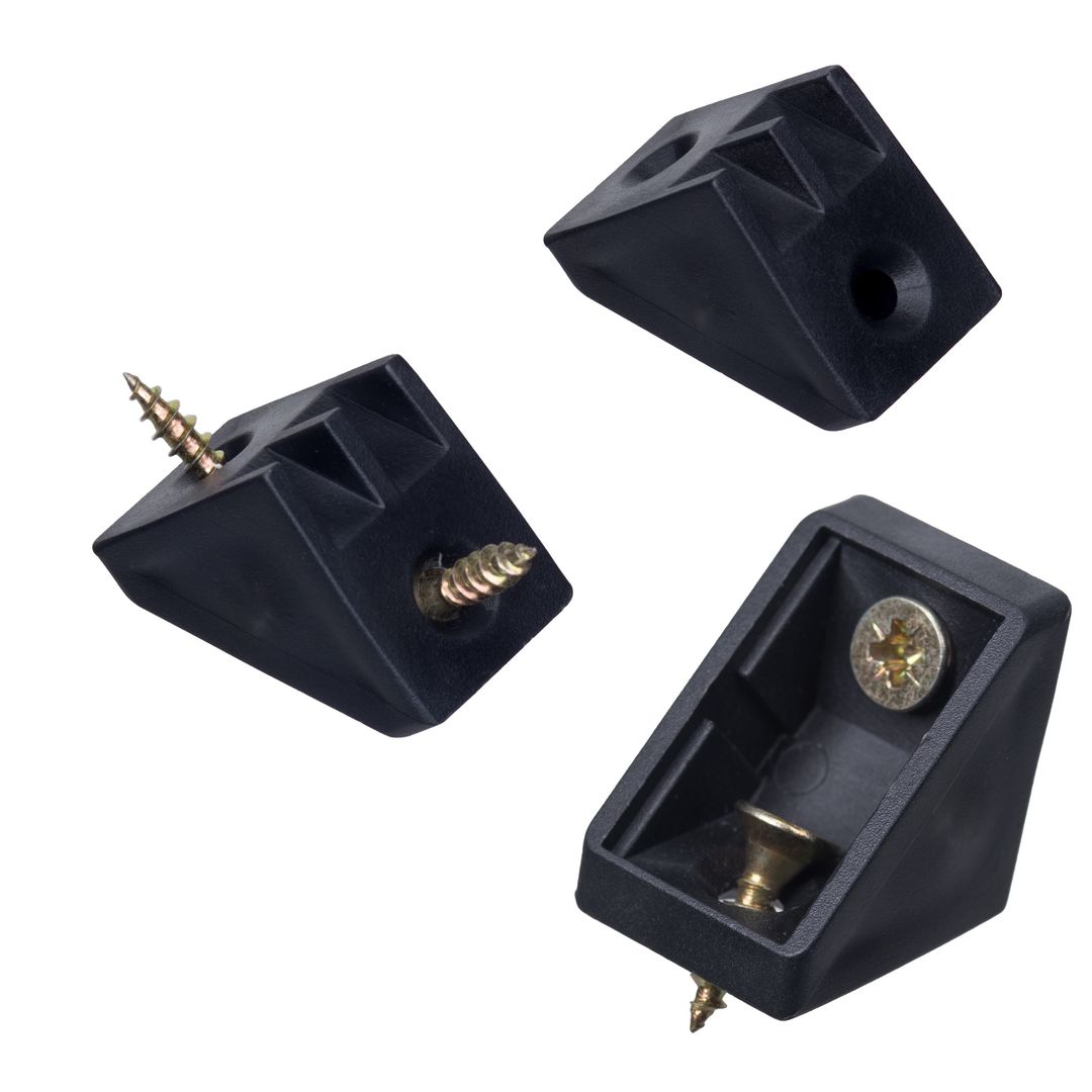 Pojedynczy kątownik meblowy konstrukcyjny z wkrętami - łącznik montażowy do mebli i półek - miniatura 3