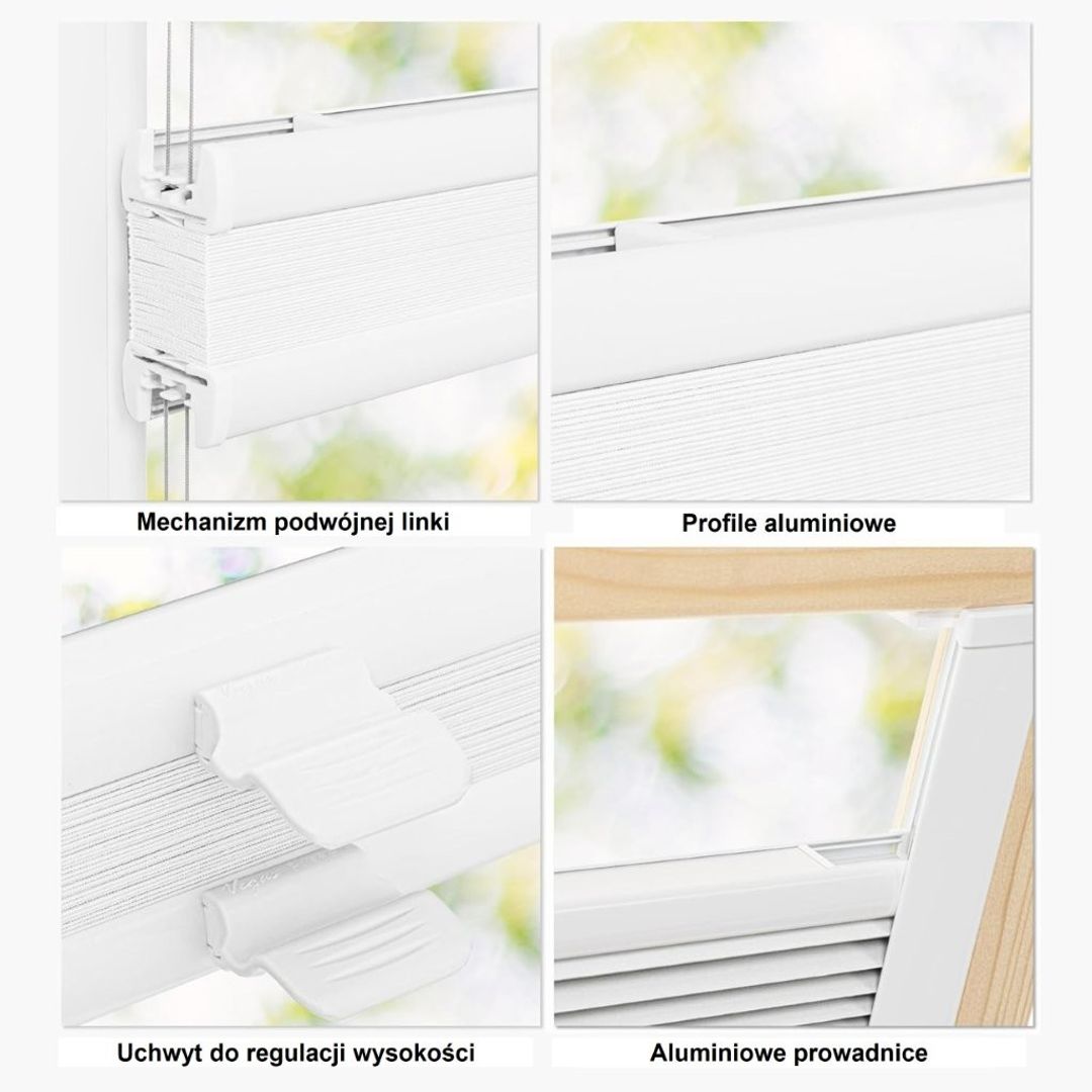 Plisa Dachowa Zaciemniająca | Materiał Standard - Roleta plisowana - Konfigurator na wymiar - miniatura 5