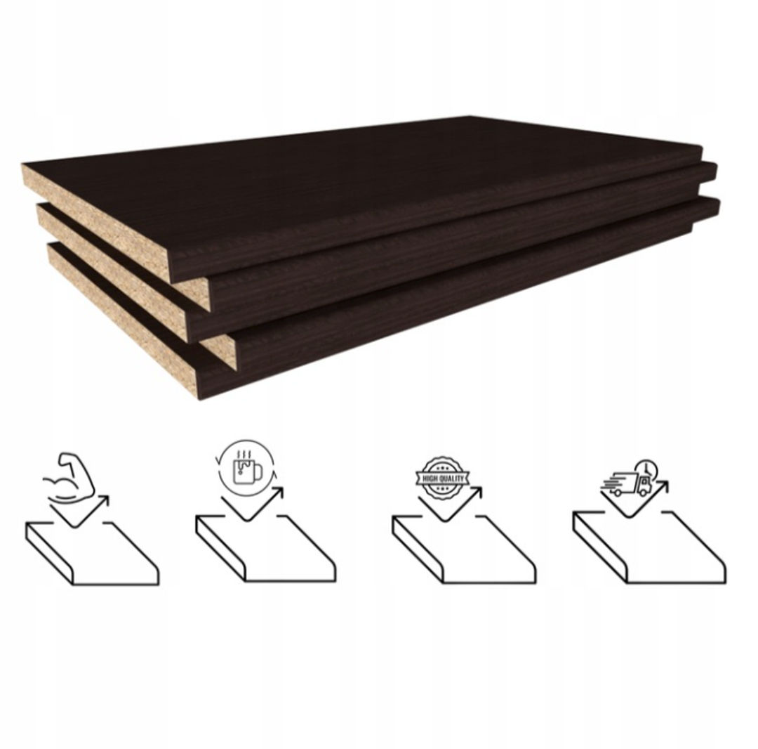 Półka | Formatka | Płyta meblowa 18 mm - WENGE - Konfigurator na wymiar - miniatura 2