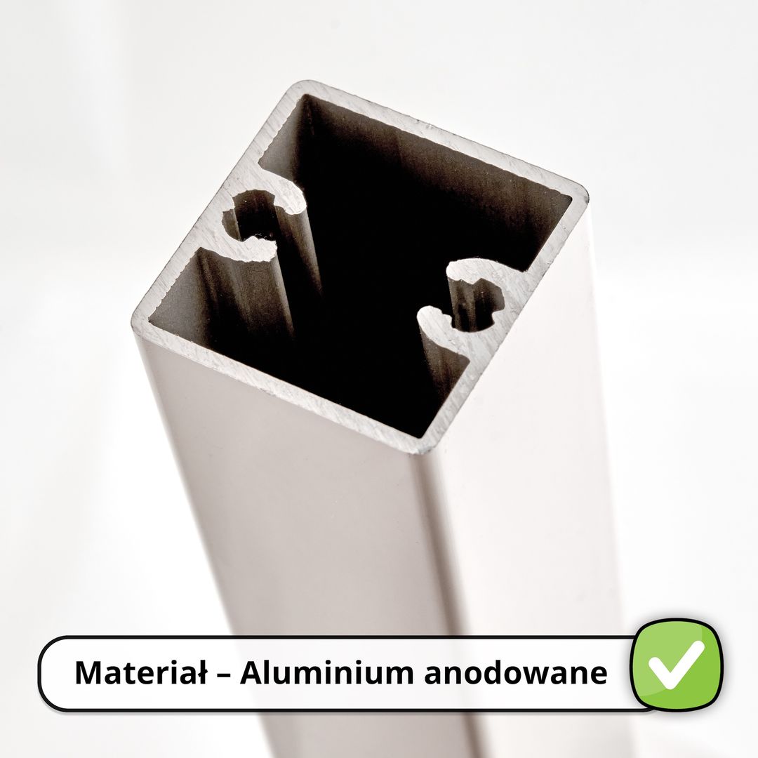 1 x Aluminiowa Noga Nóżka Meblowa Do Mebli STANDARD + Wkręty - Konfigurator - miniatura 5
