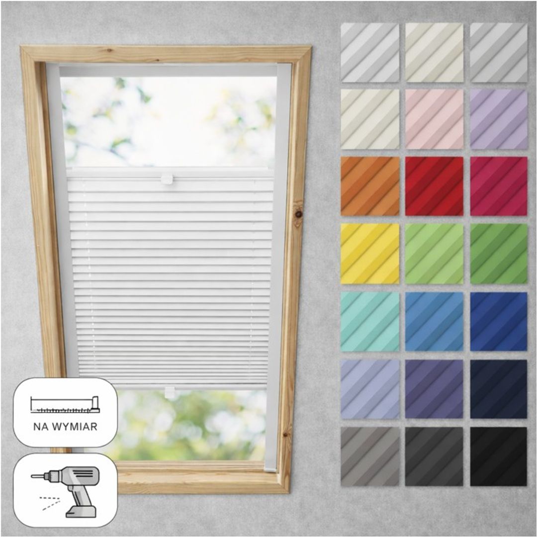 Plisa Dachowa Zaciemniająca | Materiał Standard - Roleta plisowana - Konfigurator na wymiar - miniatura 10