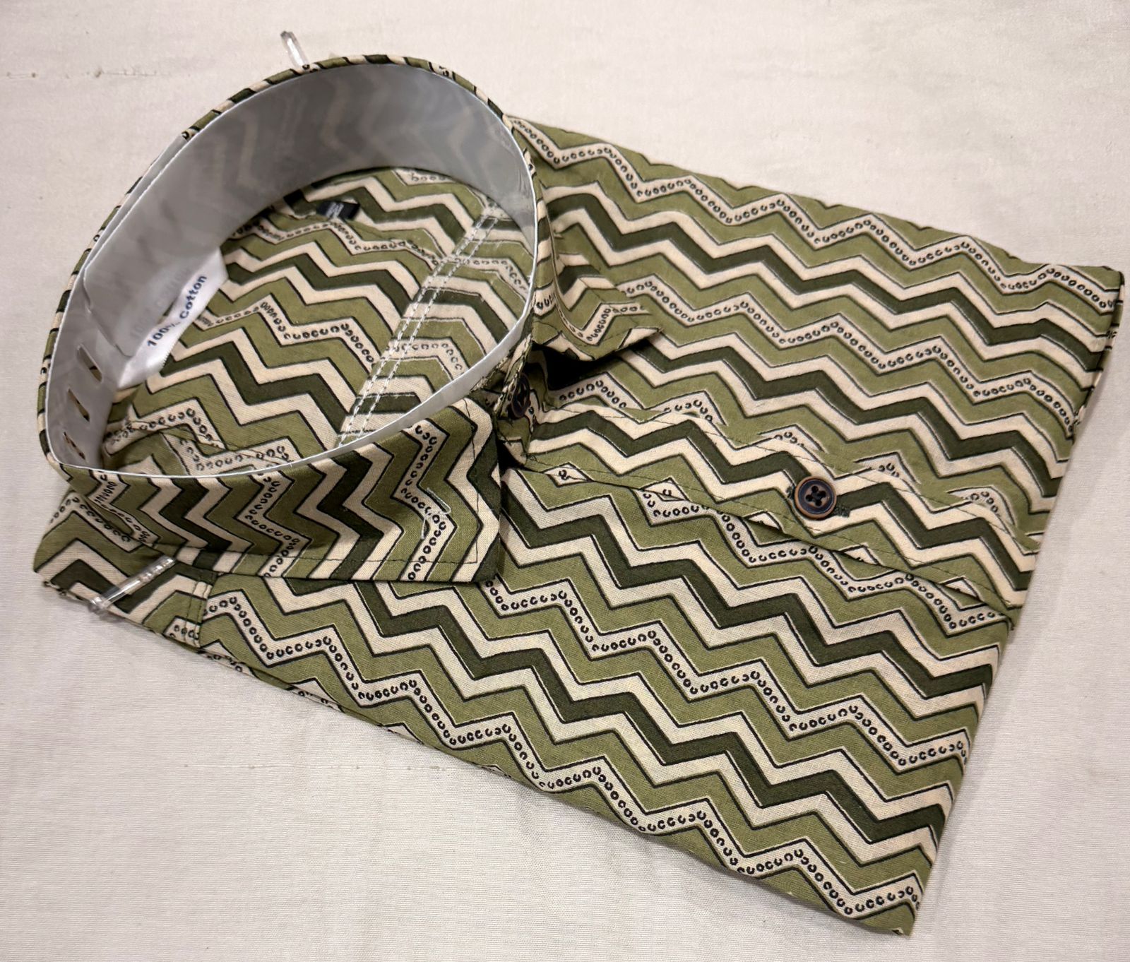 Green ZigZag pattern Shirt