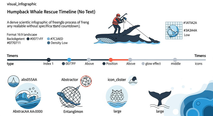 Process flow of whale rescue from crab pot lines