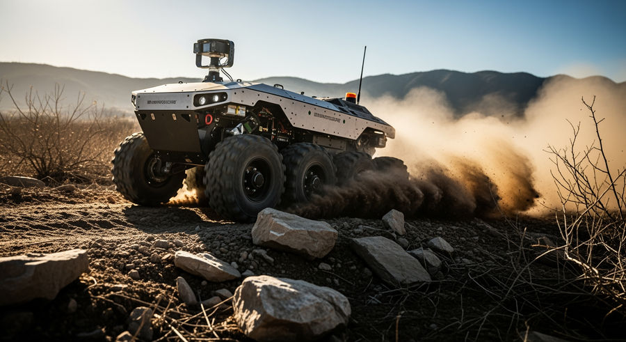 Autonomous ground vehicle maneuvering over rough terrain in Ukraine