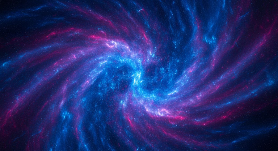 close-up of swirling gas particles in cosmic wind