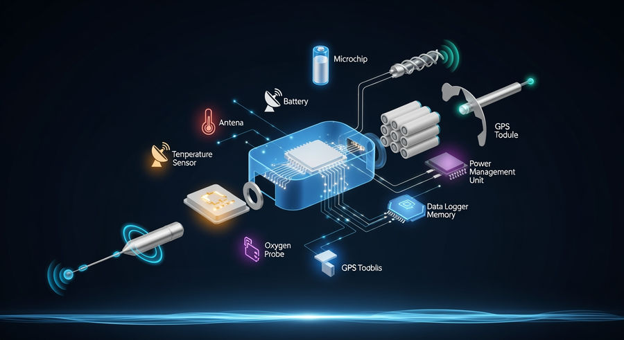 Diagram of sensor components for predicting low-oxygen events