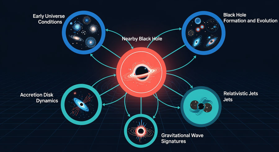 diagram of black hole structure and components