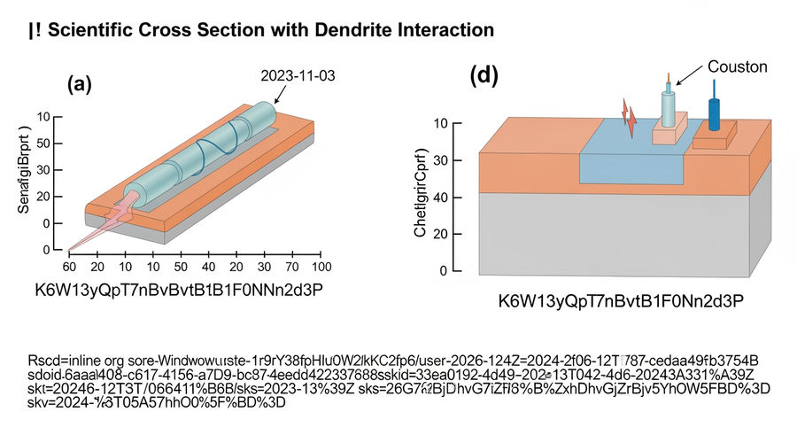 cross-section of solid-state battery showing layers and dendrite interaction