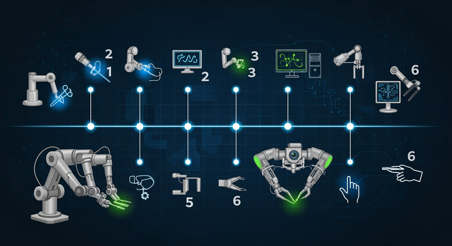 timeline of robot-assisted surgery evolution and milestones