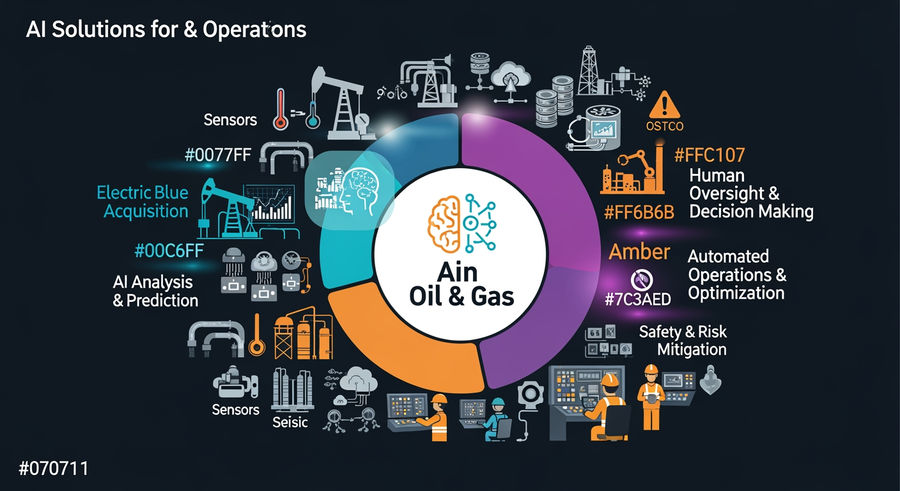 Data flow between AI systems and human operators in oil and gas operations