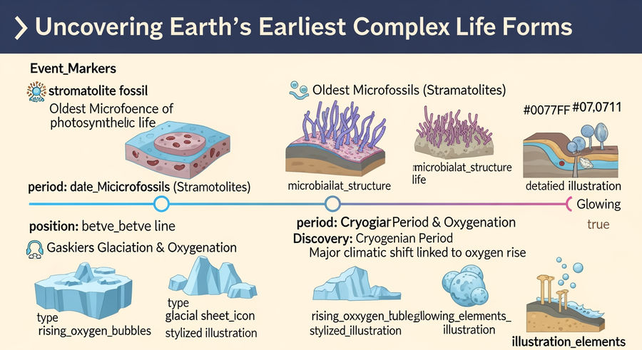 timeline of discovery and formation of early complex life