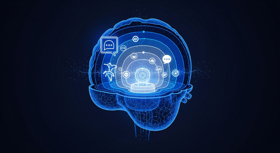Diagram of emotional components in chatbot interactions