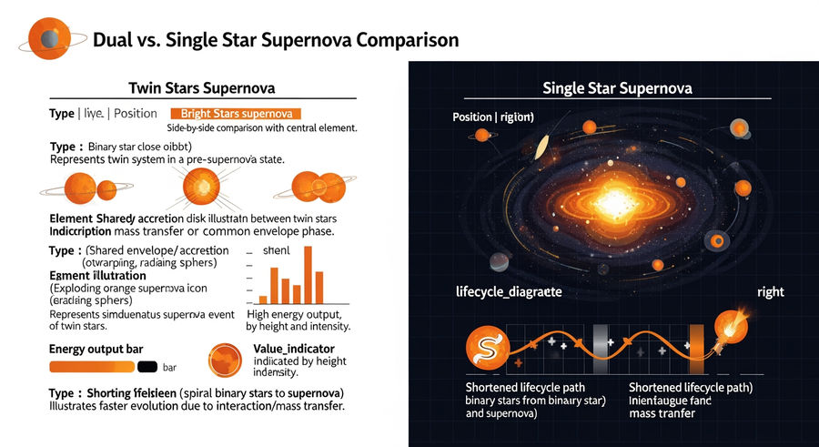 comparison of twin stars' supernova to single star supernova