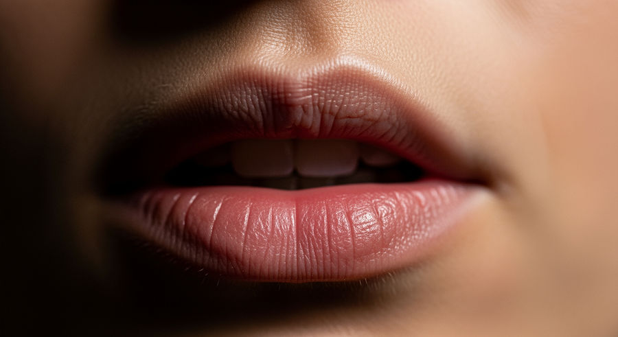 Close-up of lips mid-speech highlighting speech pattern importance