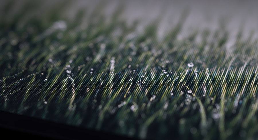 Close-up of computer screen showing detailed AI-generated image for media creation