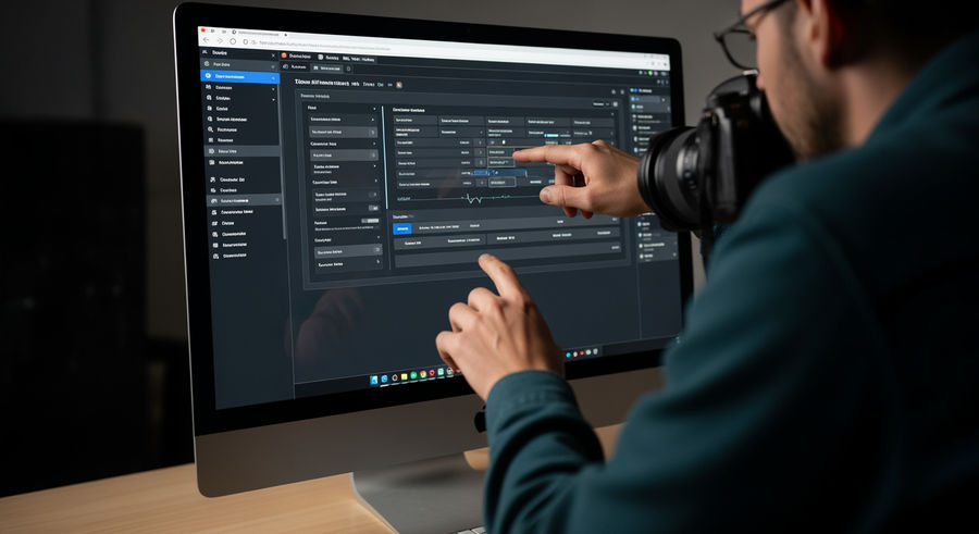 Photographer using Media Router interface to select AI models for media creation