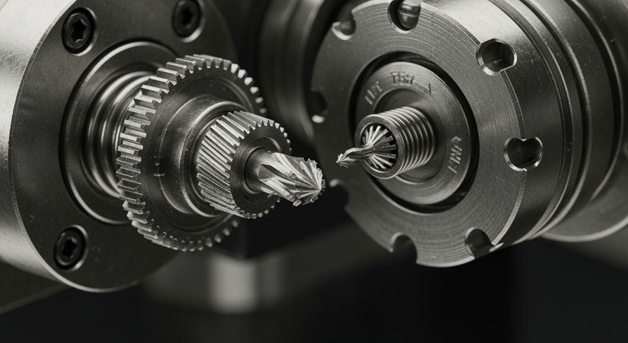 close-up of miniature robot tool head with drills and laser tips