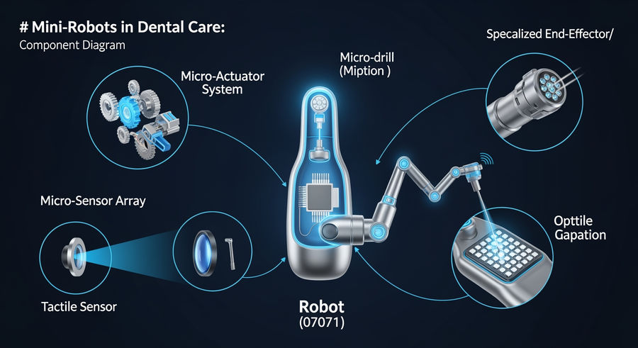 diagram of miniature robot components and functions