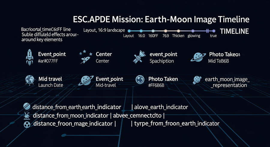Timeline of ESCAPADE mission capturing Earth-Moon image