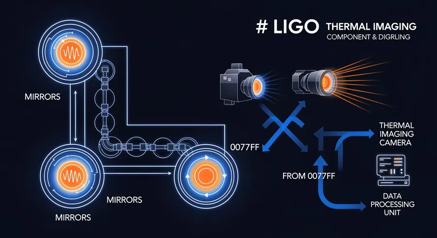 Component diagram of LIGO detector with thermal imaging elements