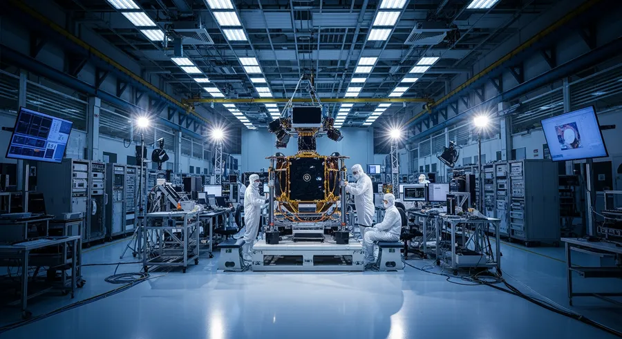 Wide shot of NavCube3-mini payload integration facility