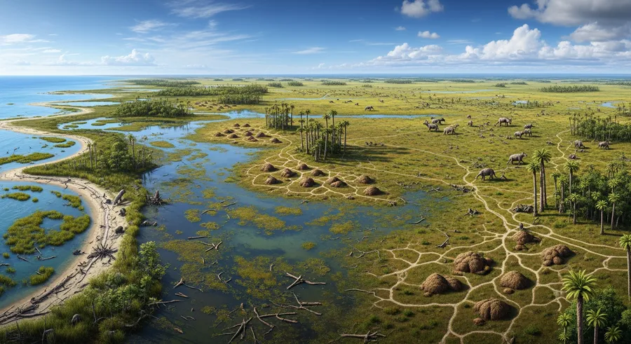 prehistoric ecosystems showing feces spreading life