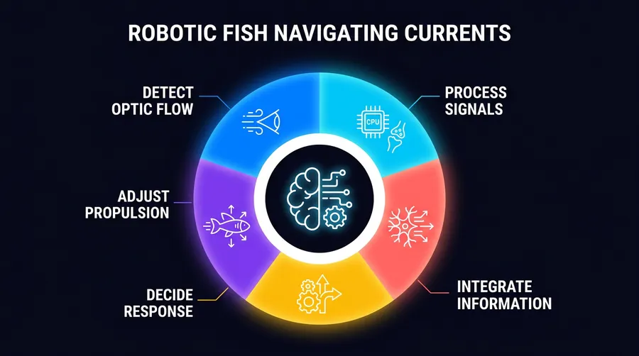 flowchart of robotic fish brain navigation process