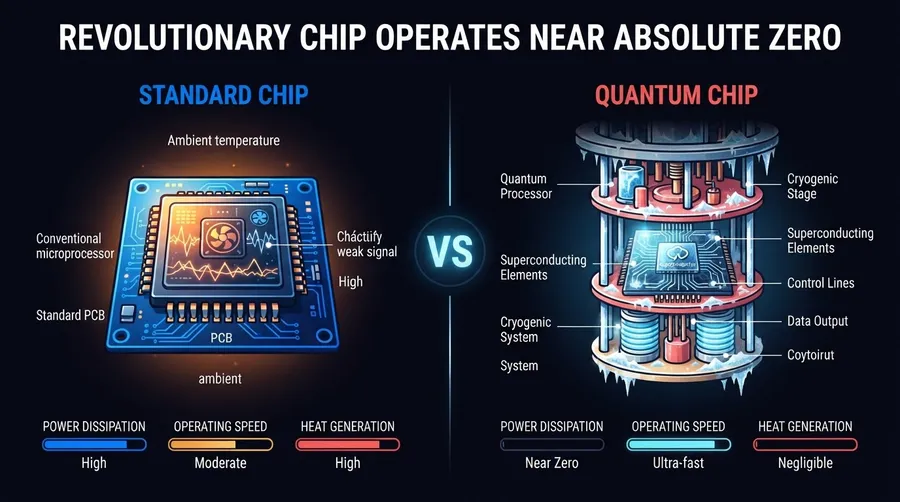 process flowchart of chip operation near absolute zero