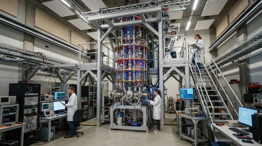laboratory housing the probabilistic computer with researchers