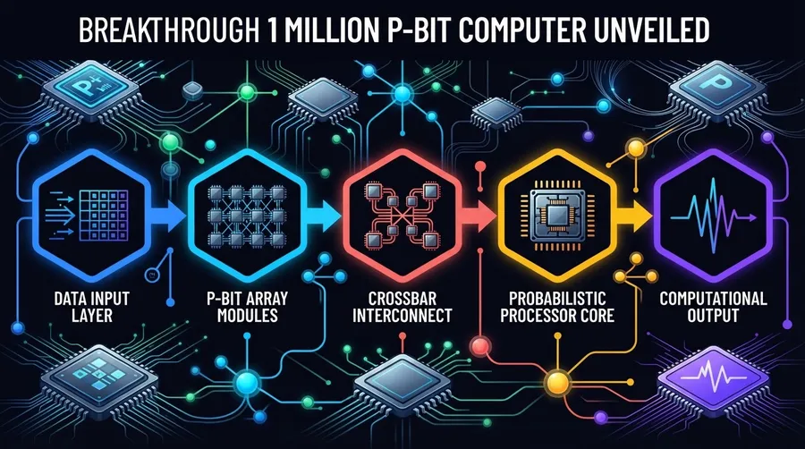 component diagram of 1 million P-bit computer structure