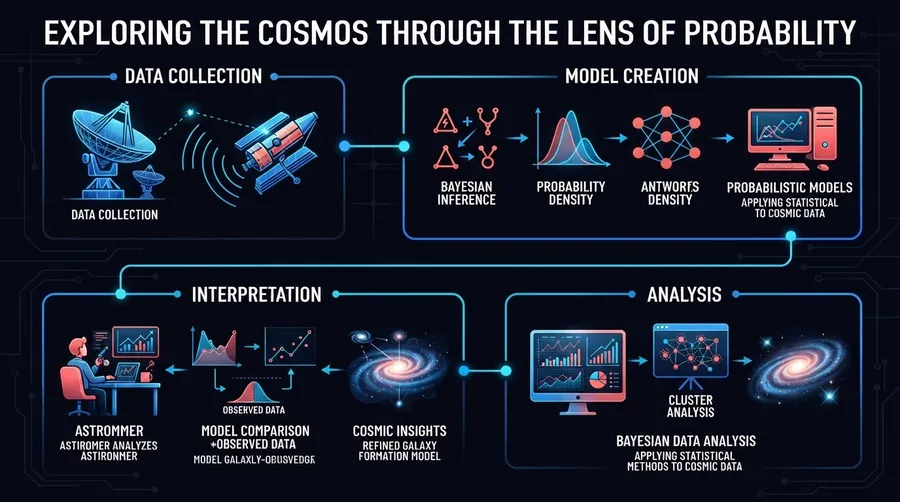 Flowchart of probabilistic models for cosmic data