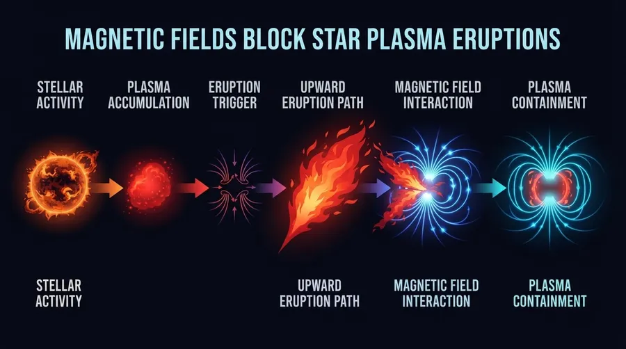 Process flow of plasma eruption and magnetic field interaction