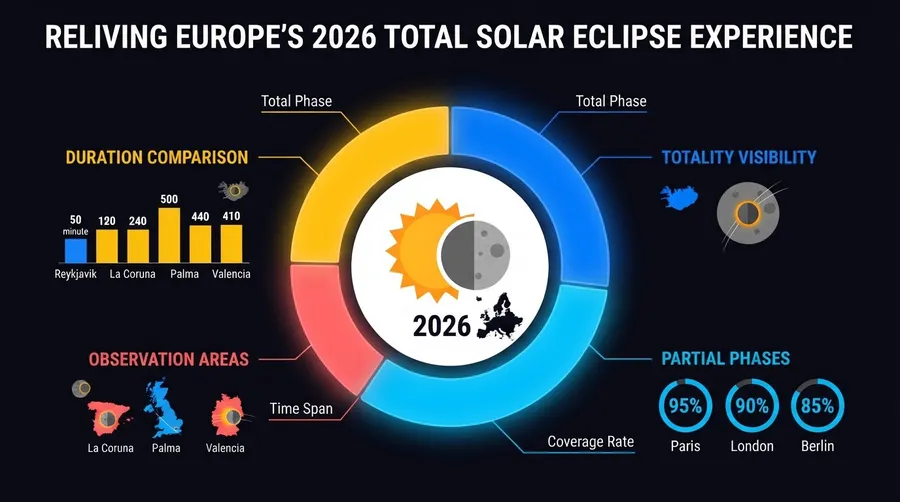Comparison of eclipse visibility across Europe