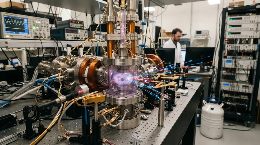 Quantum heat engine with visible heat conversion and particle interaction