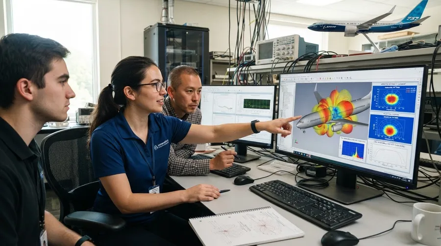 Engineers running full-wave simulation on electromagnetic fields