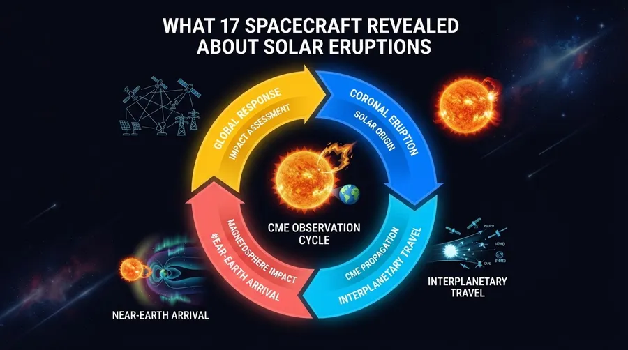 Network map of spacecraft positions during CME event in solar system
