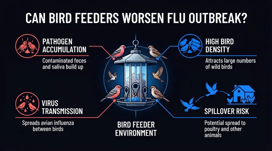 Diagram of components in flu spread from feeders