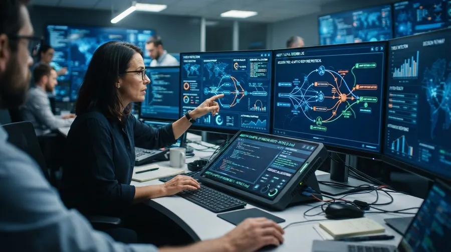 AI agents interacting with data dashboard for decision-making