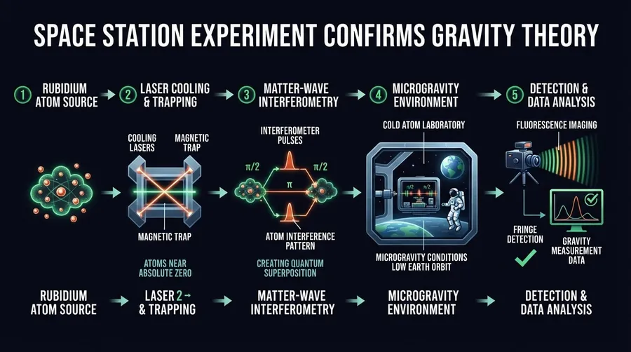 Flowchart of gravity testing procedure with rubidium atoms