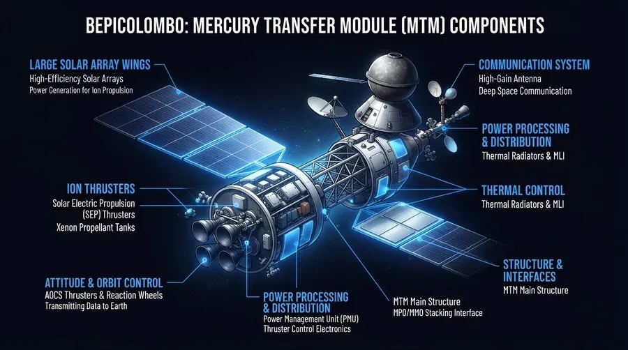 Diagram of Mercury Transfer Module components and functions