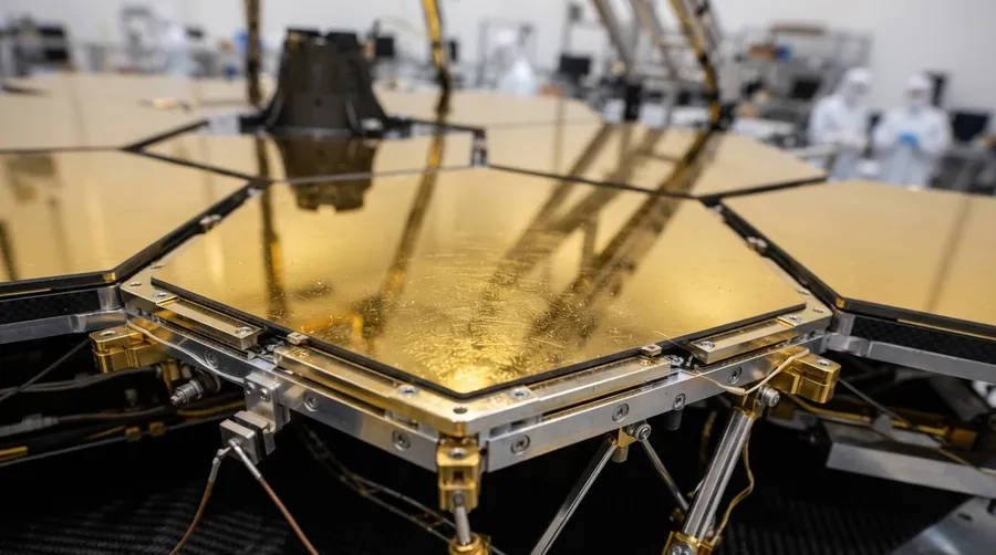 Close-up of Nancy Grace Roman Telescope primary mirror surface