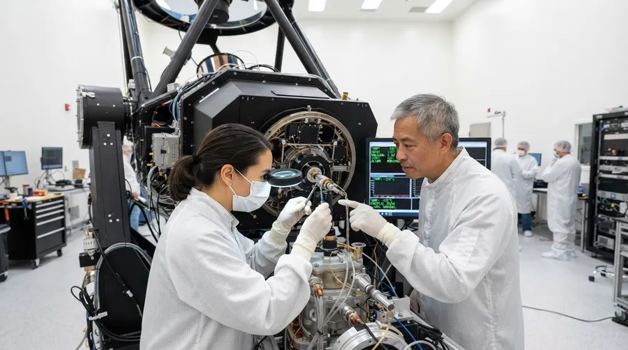 Engineers calibrating sensors on Nancy Grace Roman Telescope